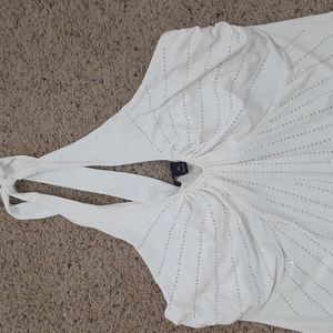 Rhinestone halter top